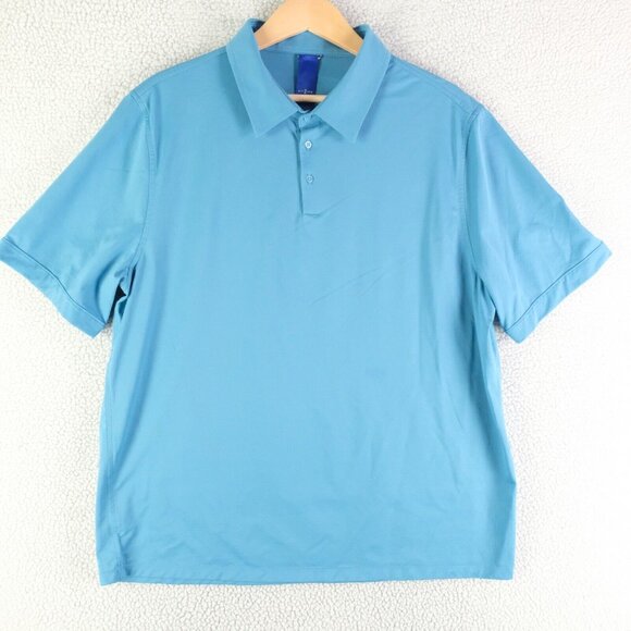 Kit Ace Polo Mens Extra Large Blue Short Sleeve Performance City Preppy Stretch - Picture 1 of 9